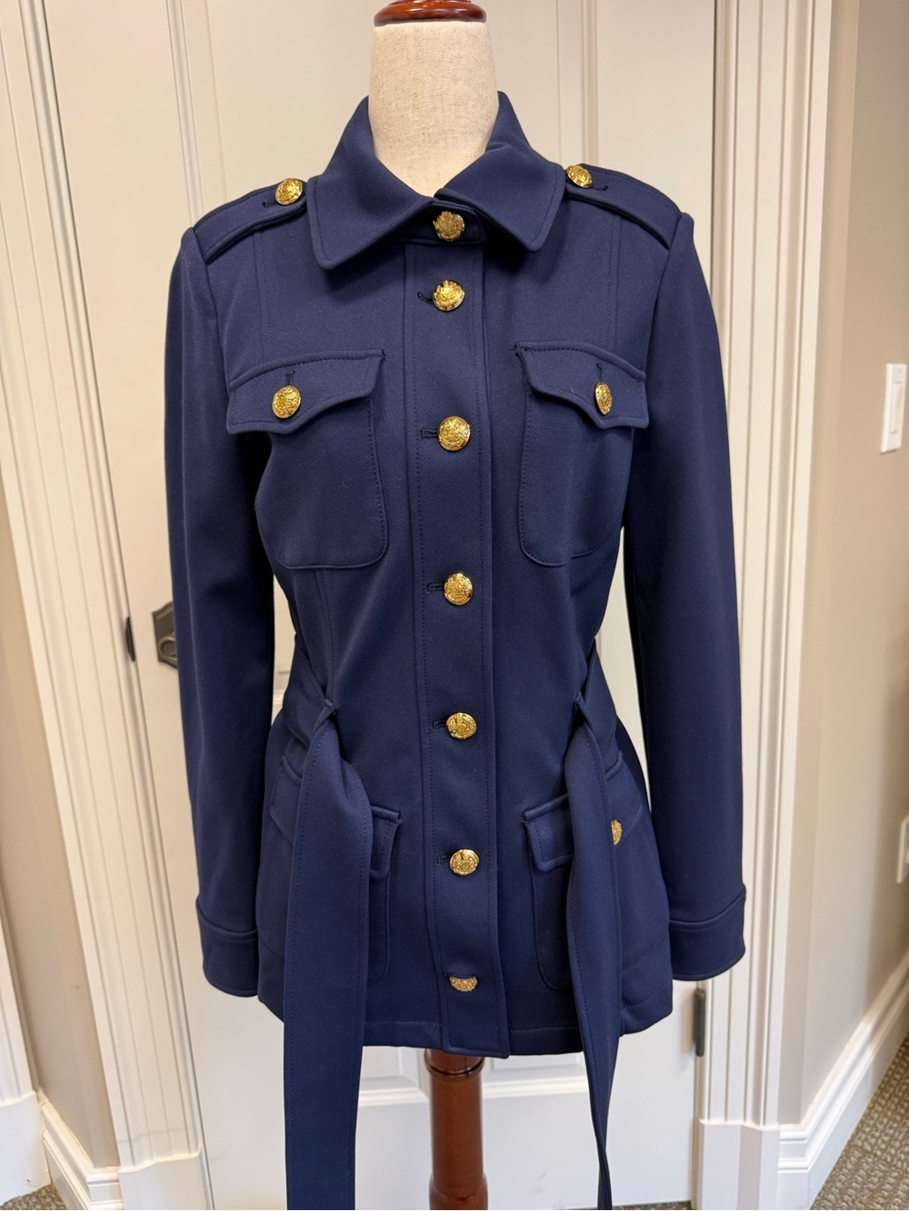 WHBM Women’s Luxe Military-Style Jacket, Size S